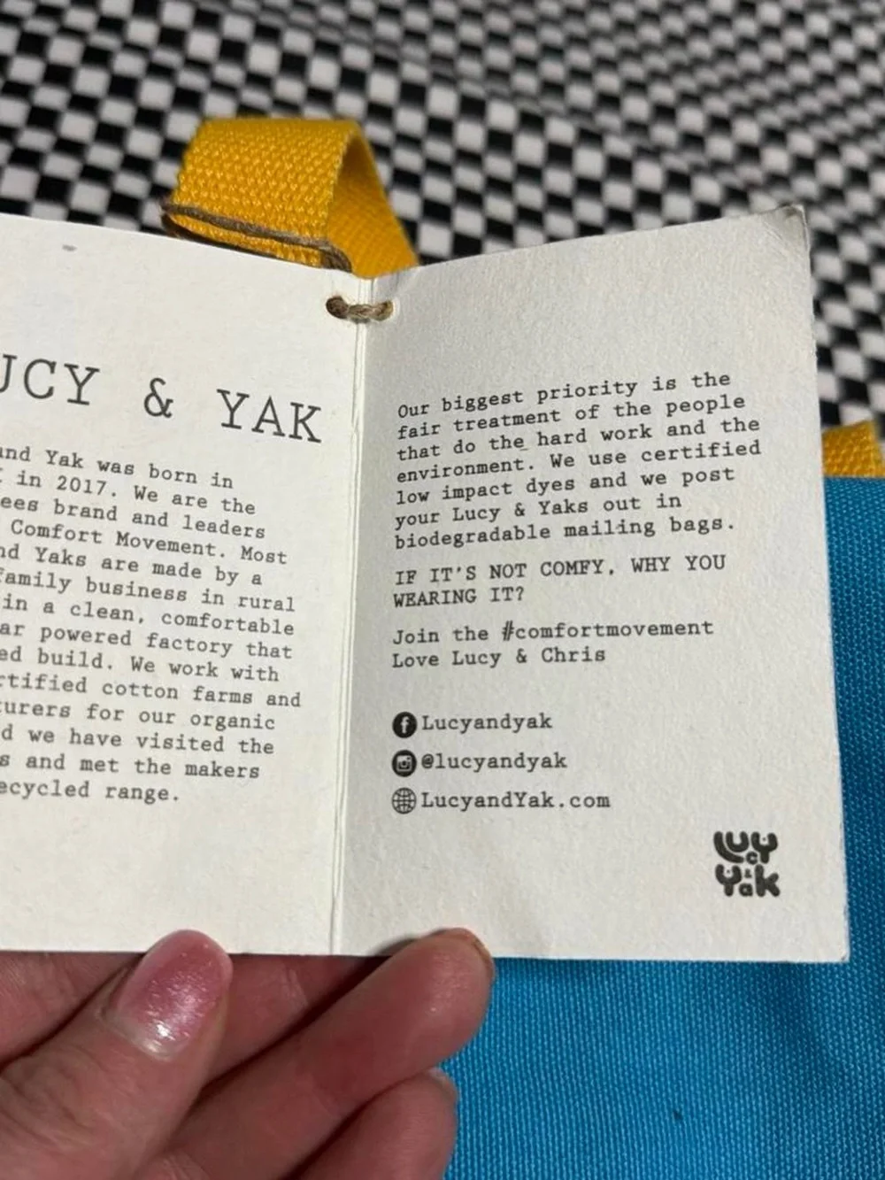 Lucy & Yak Blue and Yellow Finley Casual Backpack